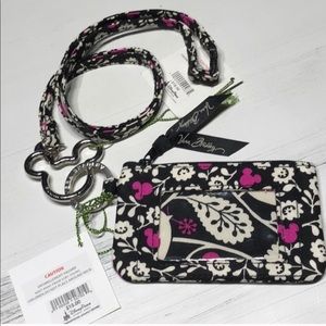 Vera Bradley Disney Zip ID Case Wallet & Lanyard